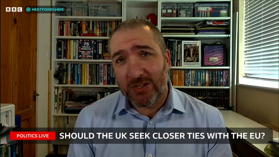 Broadcast still at 24m. BBC Two, Politics Live, 12 October 2026.