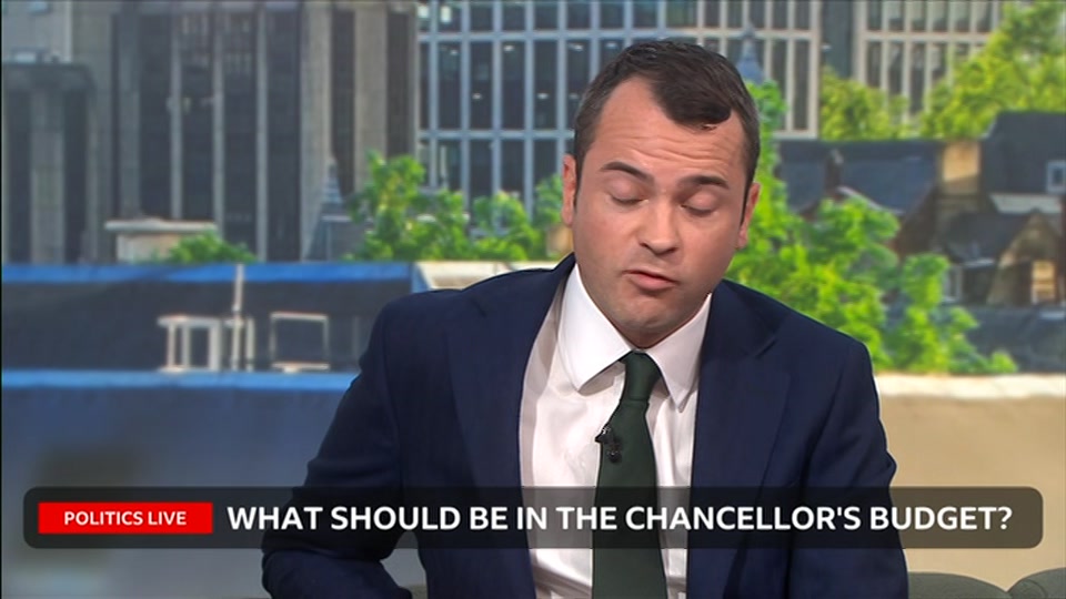 Broadcast still at 37m 30s. BBC Two, Politics Live, 12 October 2026.