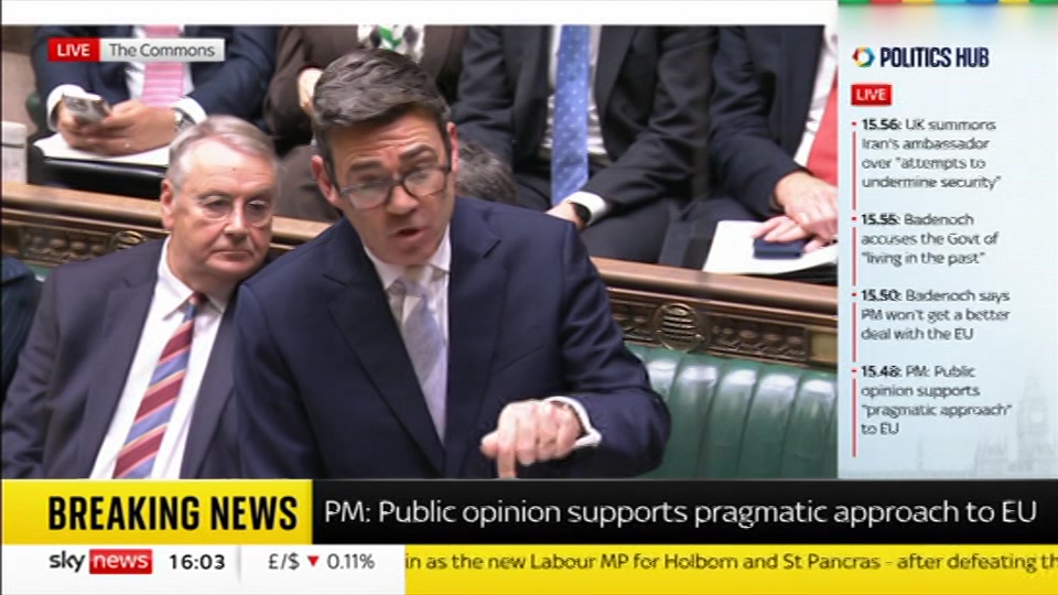 Still from Sky News at 3:00