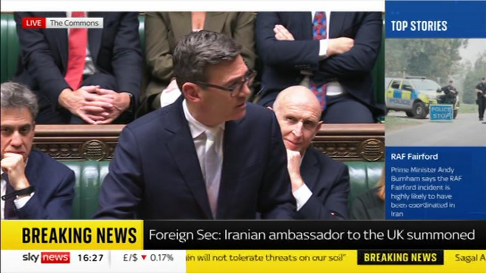 Broadcast still at 27m. Sky News, Sky News Today with Jayne Secker, 12 October 2026.