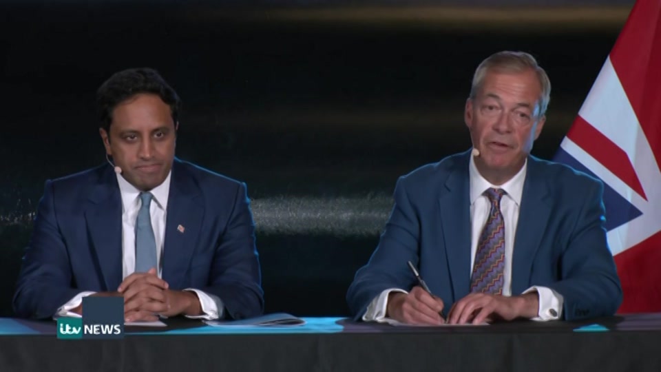 Broadcast still at 4m 30s. ITV, ITV Evening News, 12 October 2026.