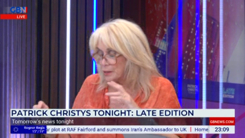 Still from GB News at 9:00