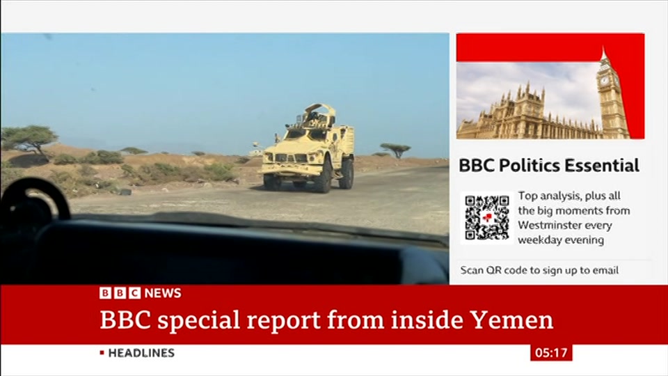 Broadcast still at 17m. BBC News, 13 October 2026.