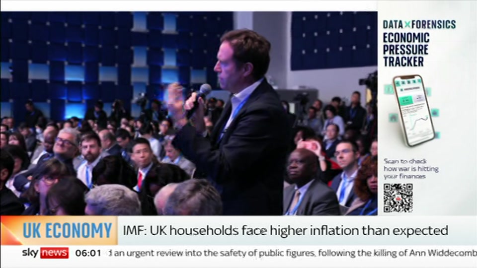 Broadcast still at 1m 30s. Sky News, Mornings, 13 October 2026.