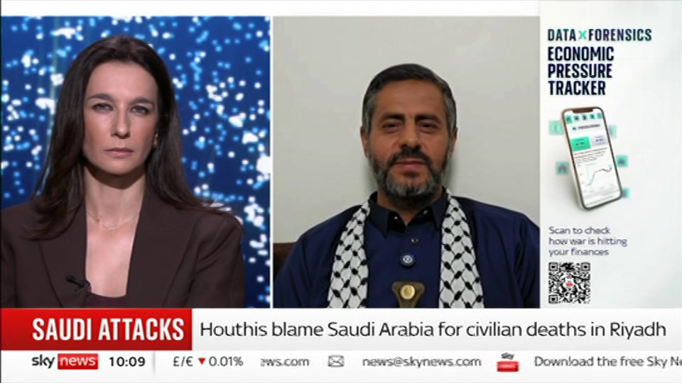 Broadcast still at 9m. Sky News, Sky News Today with Gareth Barlow, 13 October 2026.