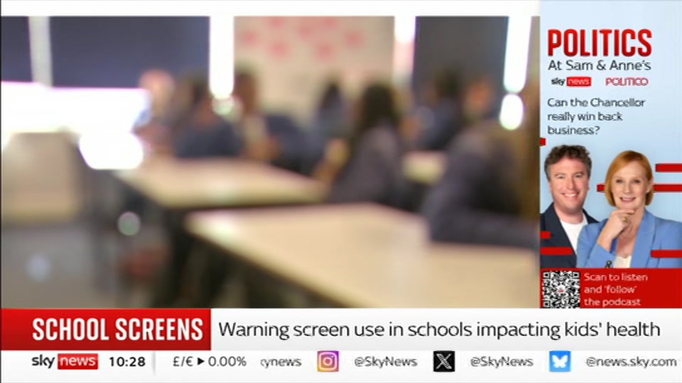 Broadcast still at 28m. Sky News, Sky News Today with Gareth Barlow, 13 October 2026.