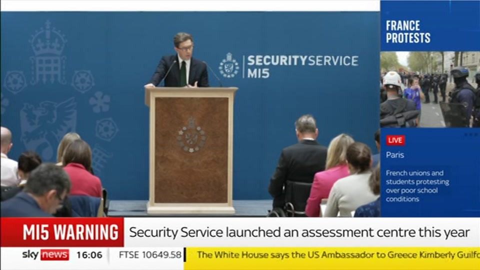 Broadcast still at 6m 30s. Sky News, Sky News Today with Jayne Secker, 13 October 2026.