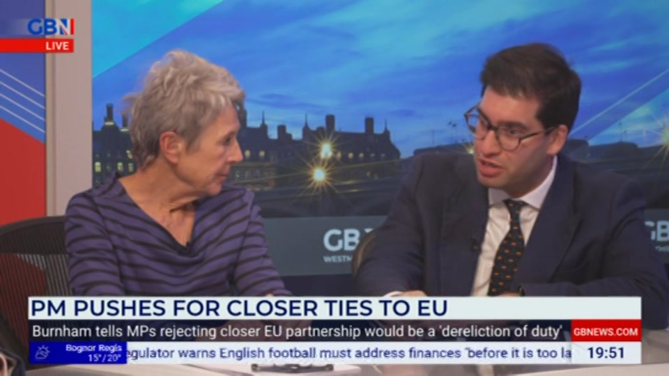 Broadcast still at 51m. GB News, New: Farage, 13 October 2026.