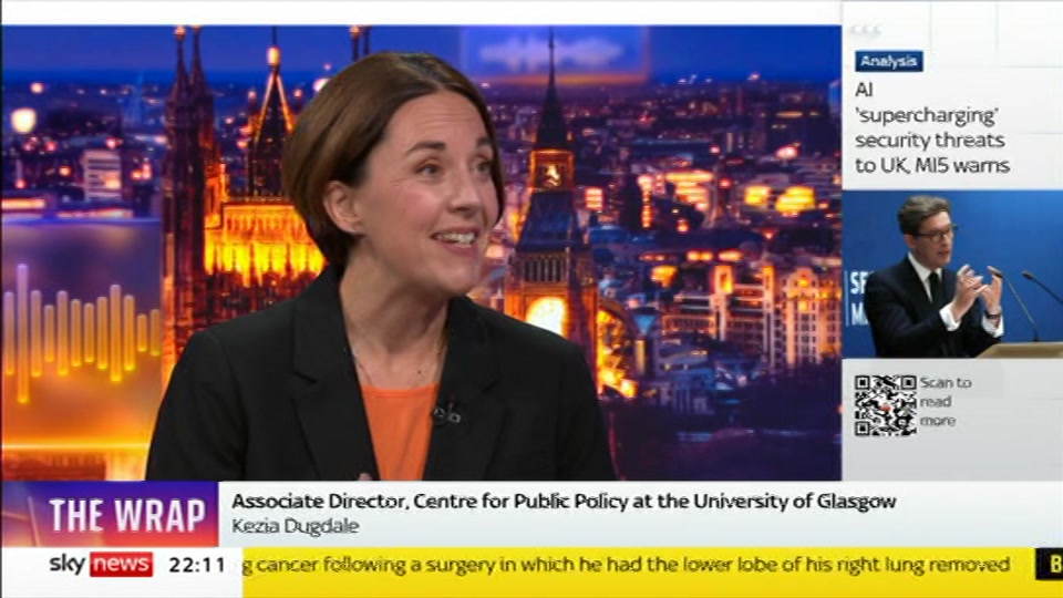 Still from Sky News at 11:30