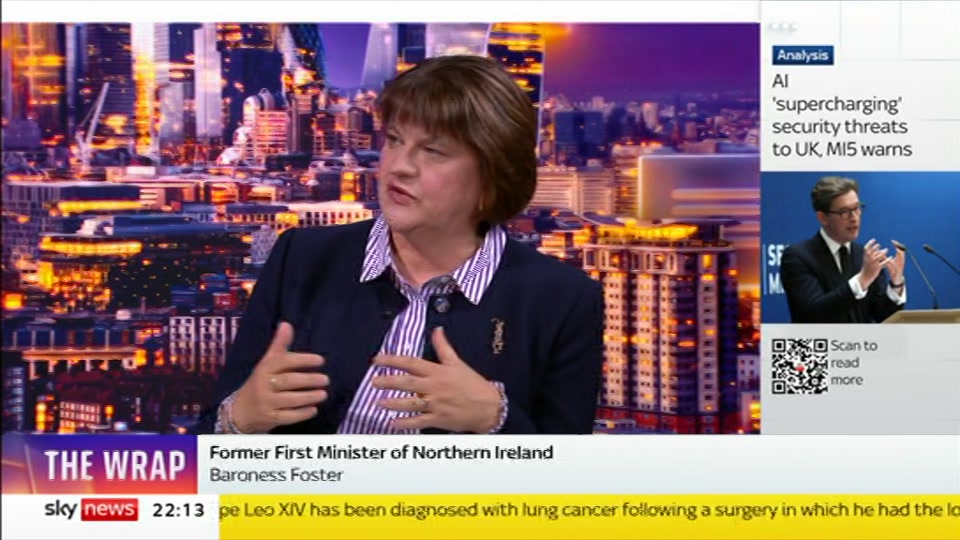 Still from Sky News at 13:00