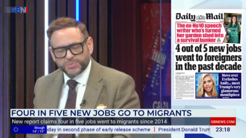Broadcast still at 18m. GB News, New: Patrick Christys Tonight Late..., 13 October 2026.