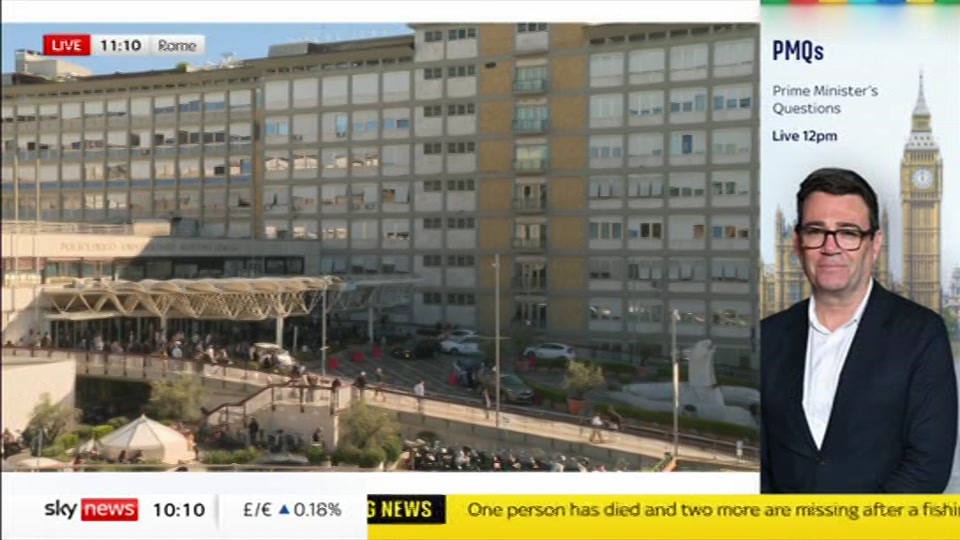 Broadcast still at 10m 30s. Sky News, Sky News Today with Gareth Barlow, 14 October 2026.