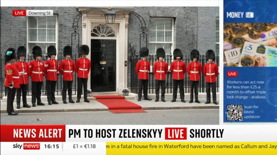 Broadcast still at 15m 30s. Sky News, Sky News Today with Jayne Secker, 14 October 2026.