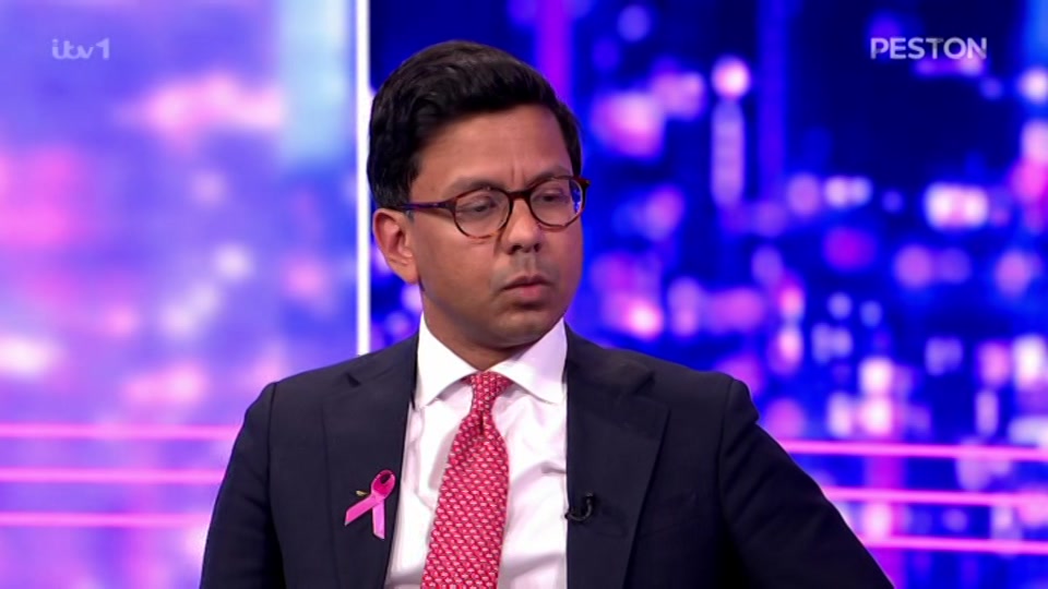 Broadcast still at 19m 30s. ITV, New: Peston, 14 October 2026.