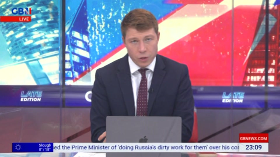 Still from GB News at 9:00