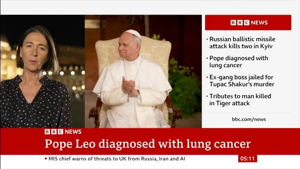 Broadcast still at 11m. BBC News, 14 October 2026.