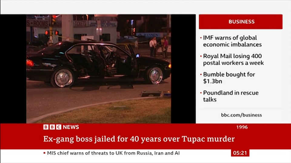 Broadcast still at 21m. BBC News, 14 October 2026.
