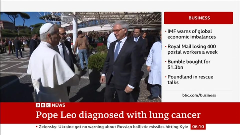 Broadcast still at 10m 30s. BBC News, 14 October 2026.
