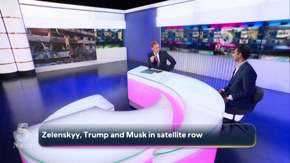 Broadcast still at 34m. Channel 5, 5 News with Dan Walker, 15 October 2026.