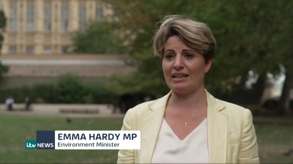 Broadcast still at 49m. ITV, ITV Evening News, 15 October 2026.