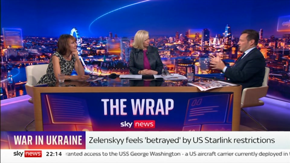 Broadcast still at 14m. Sky News, The Wrap With Anna Botting, 15 October 2026.