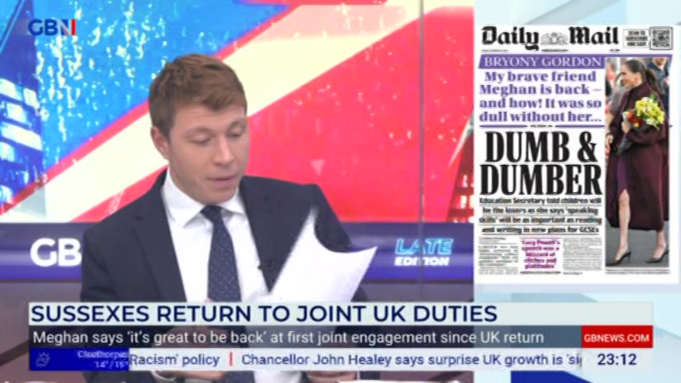 Still from GB News at 12:30