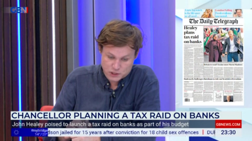 Broadcast still at 30m 30s. GB News, New: Patrick Christys Tonight Late..., 15 October 2026.