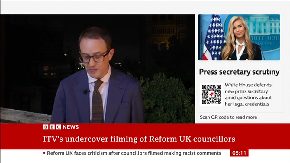 Still from BBC News at 11:00