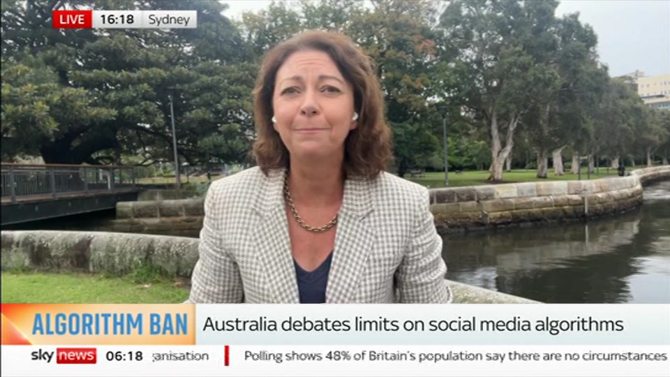 Broadcast still at 18m. Sky News, Mornings, 15 October 2026.