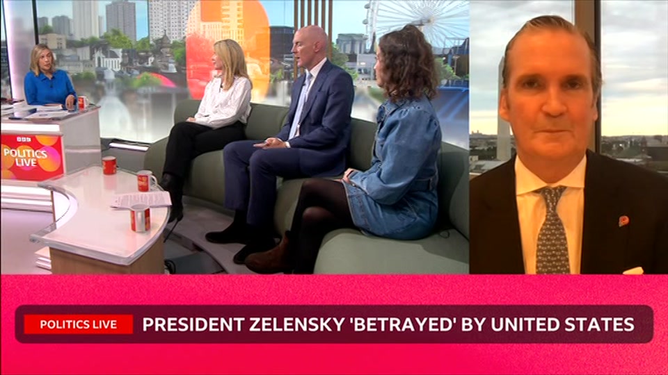 Broadcast still at 25m. BBC Two, Politics Live, 15 October 2026.