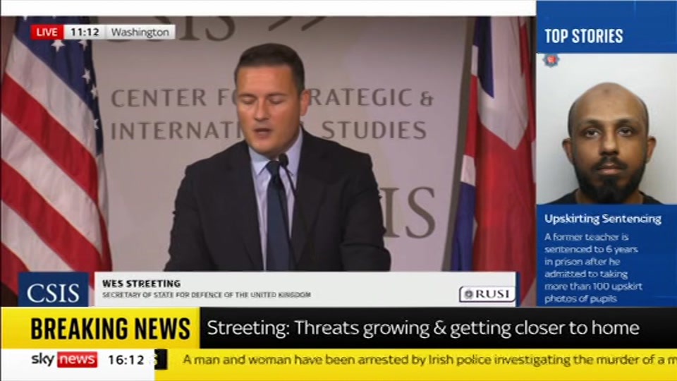 Broadcast still at 12m. Sky News, Sky News Today with Jayne Secker, 15 October 2026.