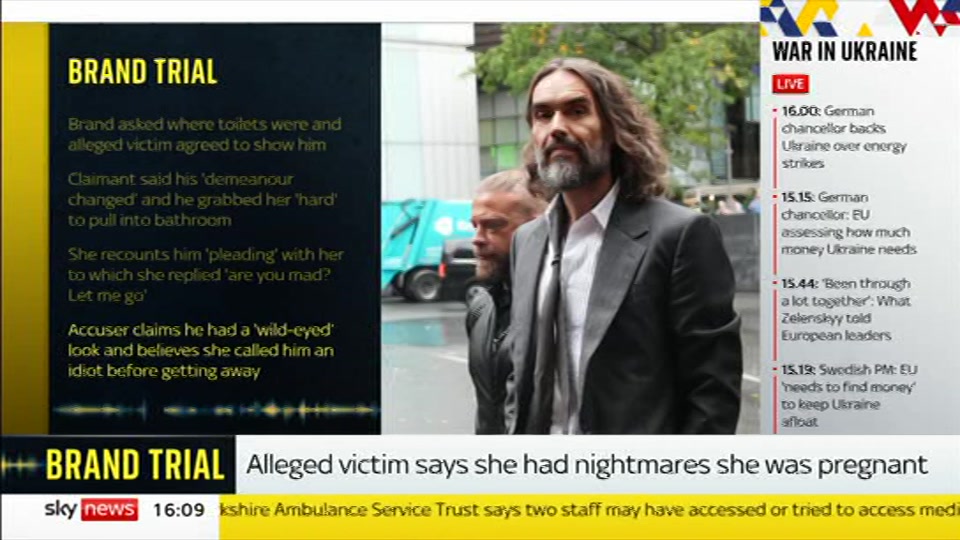 Broadcast still at 9m 30s. Sky News, Sky News Today, 16 October 2026.