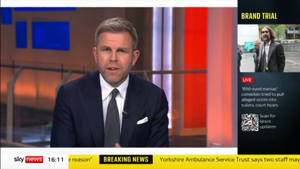 Still from Sky News at 11:00