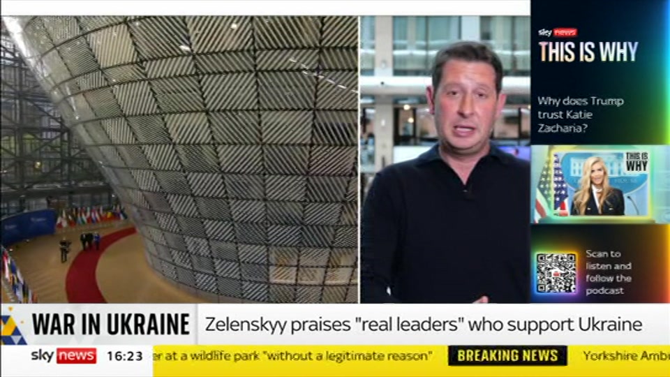 Broadcast still at 23m 30s. Sky News, Sky News Today, 16 October 2026.