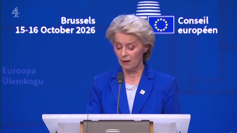 Broadcast still at 6m. Channel 4, Channel 4 News, 16 October 2026.