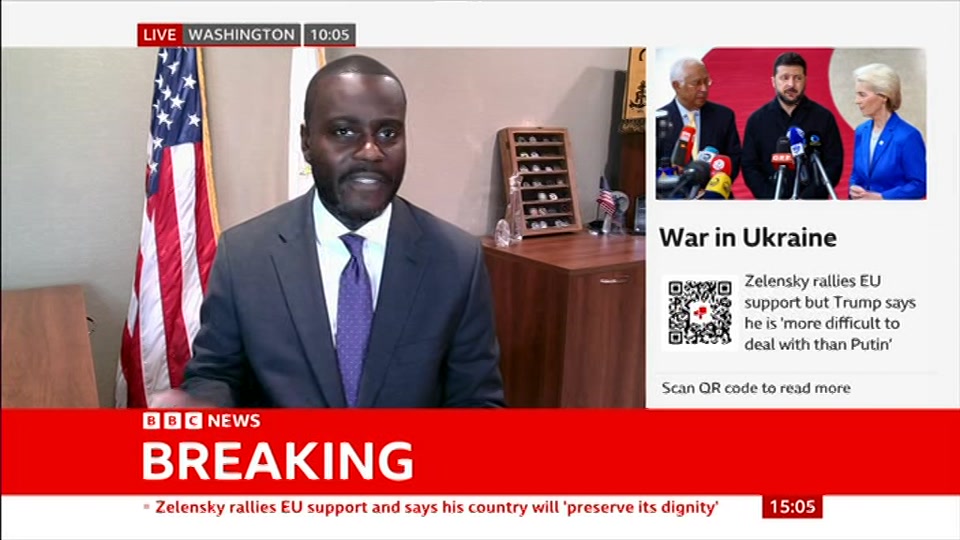 Still from BBC News at 5:00