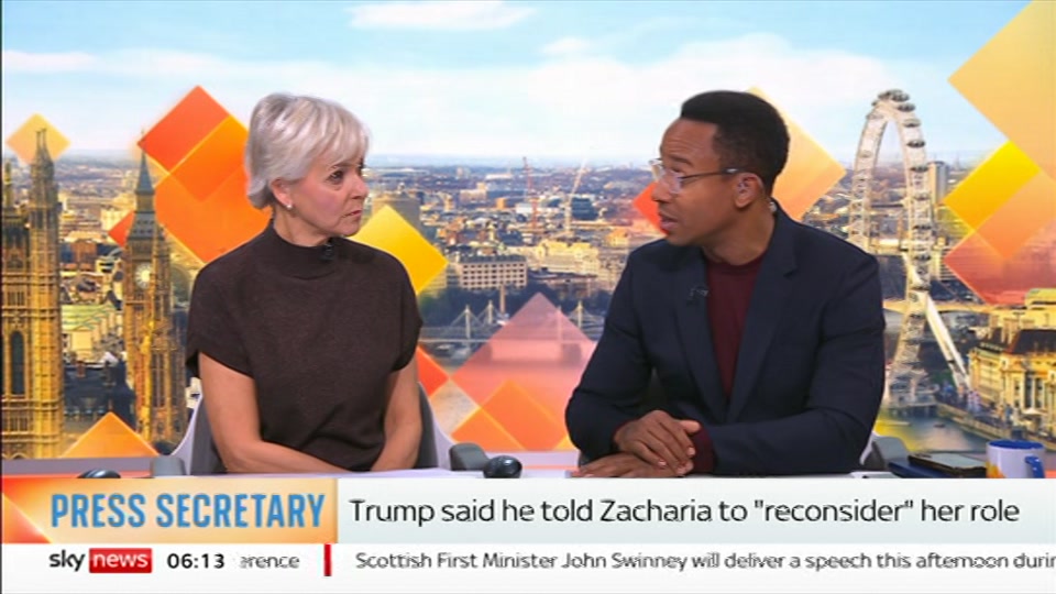 Still from Sky News at 13:30