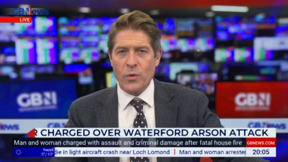 Broadcast still at 5m 30s. GB News, The Saturday Five Extra, 17 October 2026.