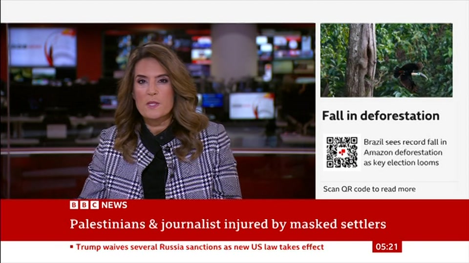 Still from BBC News at 21:00