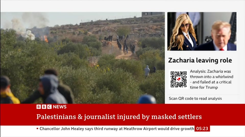 Broadcast still at 23m. BBC News, 17 October 2026.