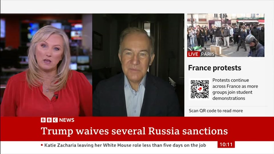 Broadcast still at 11m 30s. BBC News, 17 October 2026.