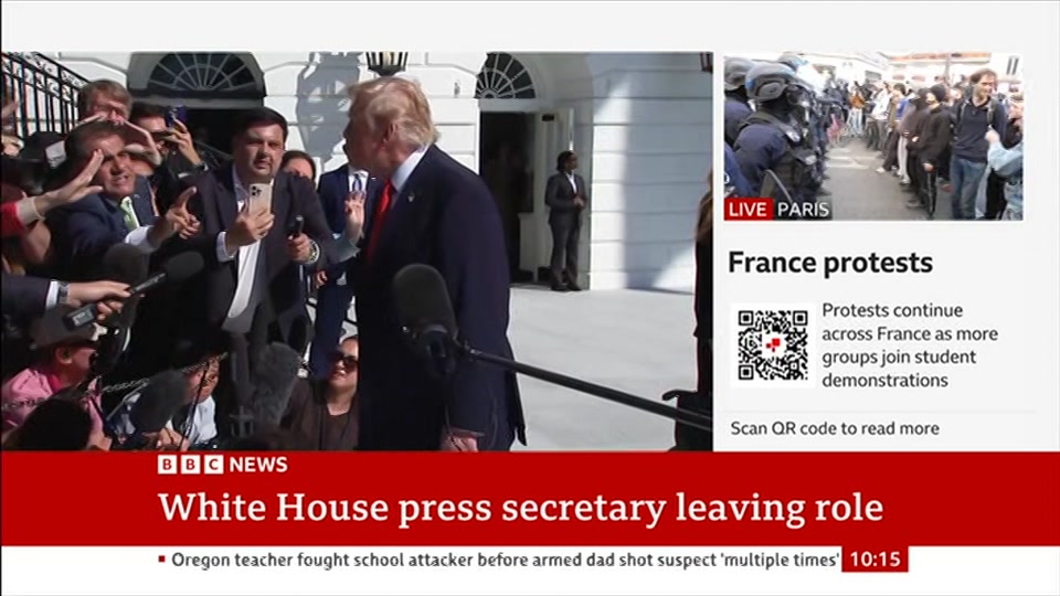 Broadcast still at 15m 30s. BBC News, 17 October 2026.