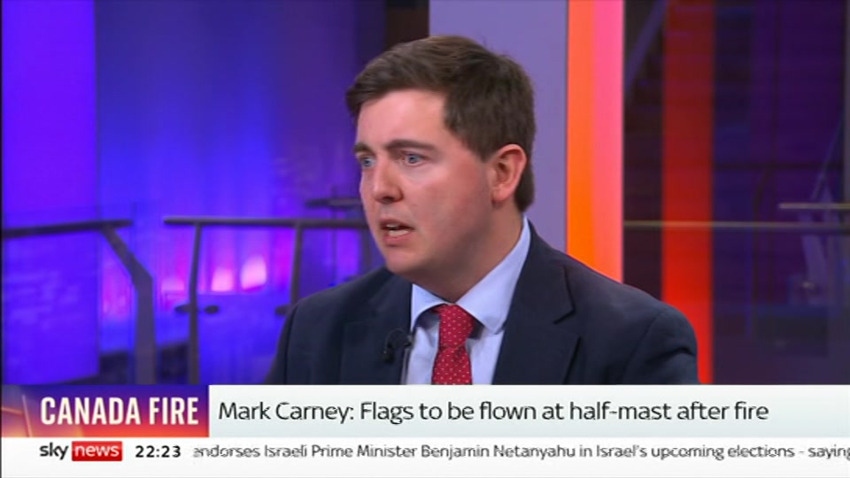 Still from Sky News at 23:30