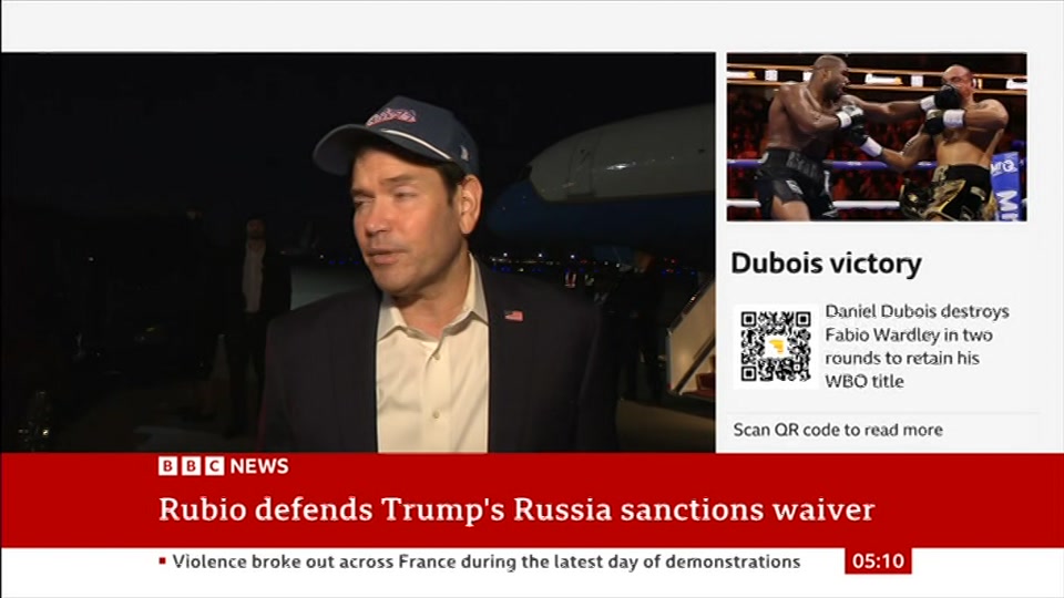 Still from BBC News at 10:30