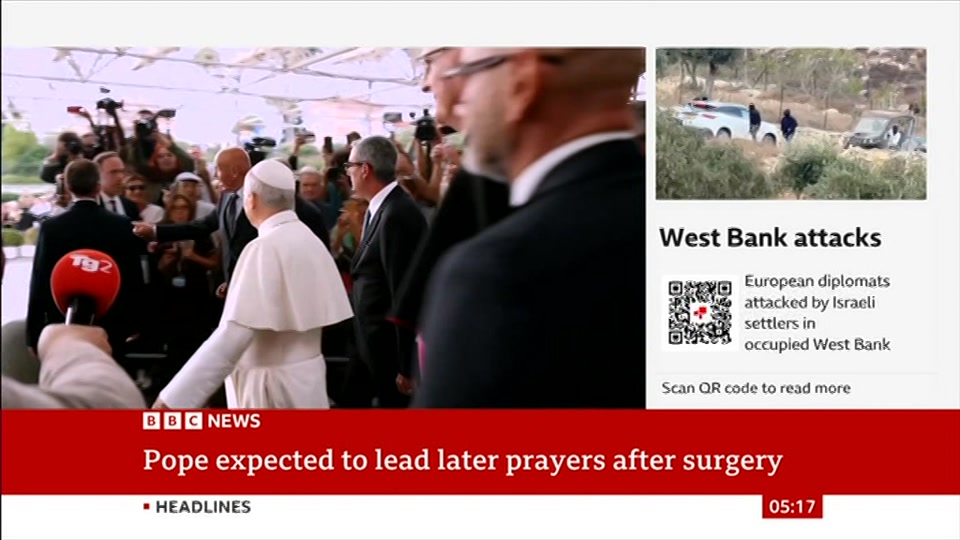 Still from BBC News at 17:30