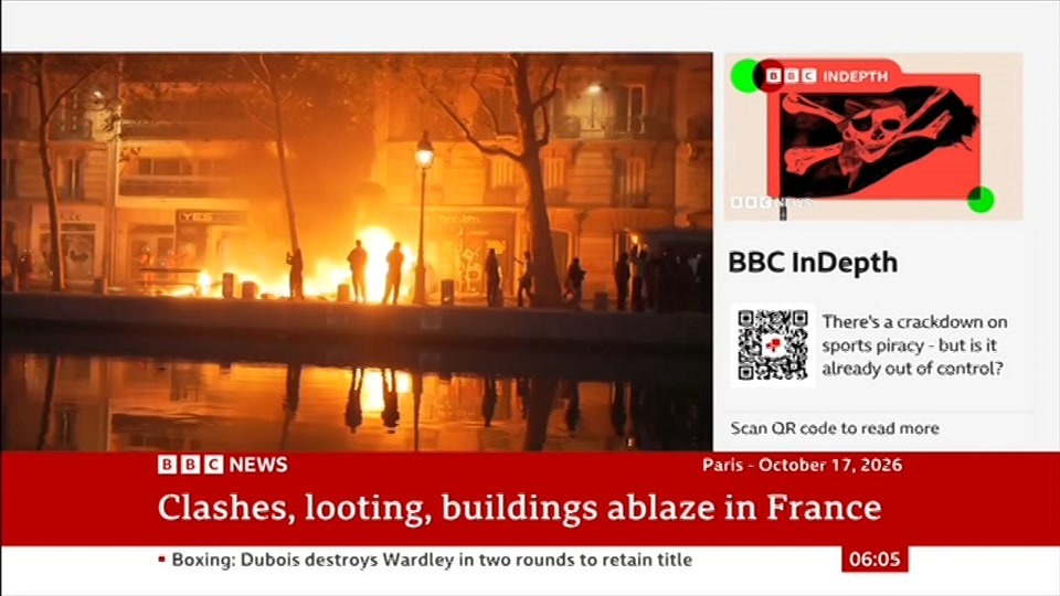 Broadcast still at 5m. BBC News, 18 October 2026.