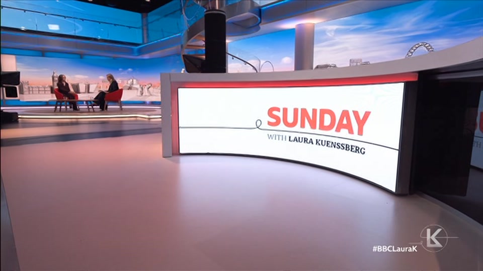 Broadcast still at 51m 30s. BBC One, Sunday with Laura Kuenssberg, 18 October 2026.