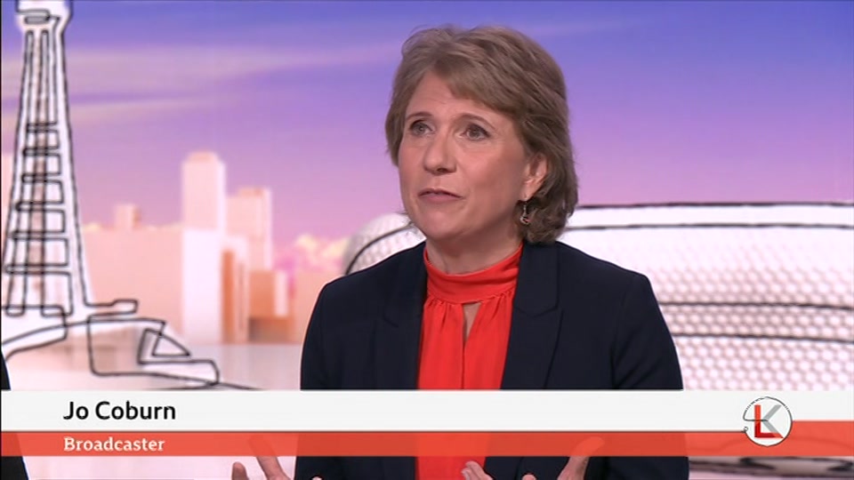 Broadcast still at 56m 30s. BBC One, Sunday with Laura Kuenssberg, 18 October 2026.