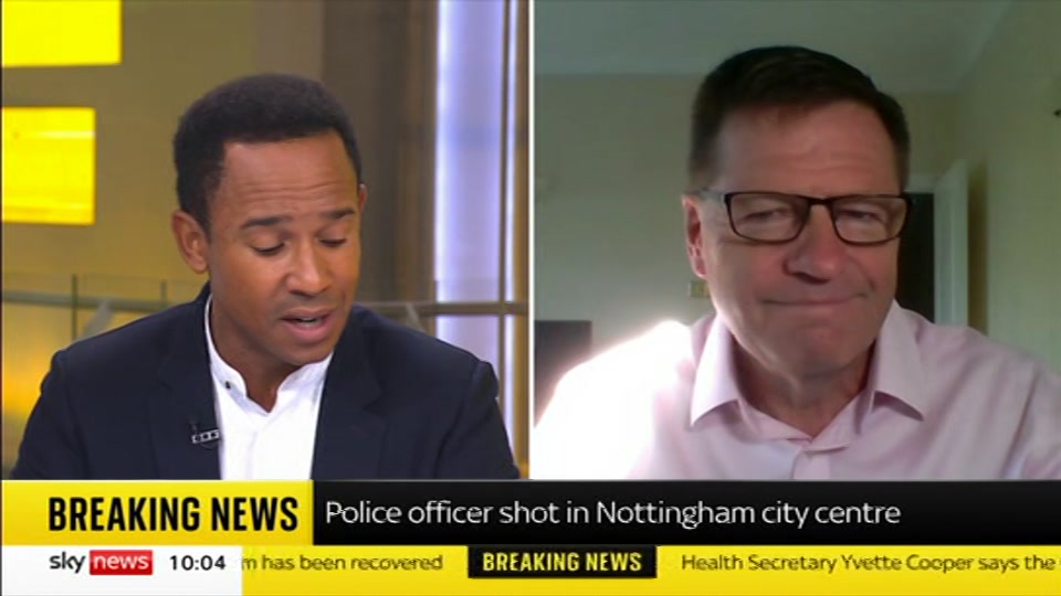 Broadcast still at 4m 30s. Sky News, Sky News Today With Matt Barbet, 18 October 2026.