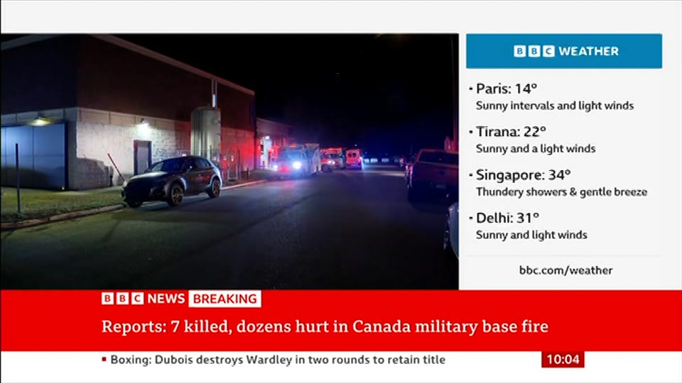 Broadcast still at 4m. BBC News, 18 October 2026.